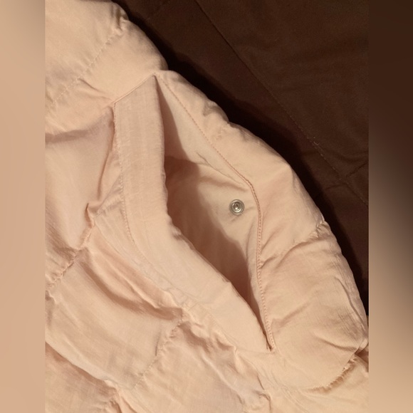 COS FLWRDWN eco puffer long down coat pink hood maxi midi trench Med Large - Picture 11 of 16